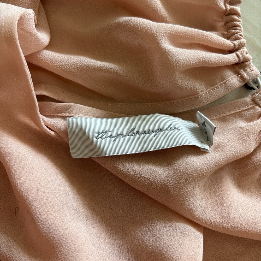 Topshop Light Pink Chiffon Blouse